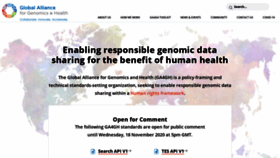 What Genomicsandhealth.org website looked like in 2020 (3 years ago)