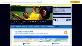 What Grigor-dimitrov.com website looked like in 2020 (3 years ago)