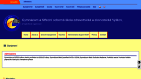 What Gykovy.cz website looked like in 2020 (3 years ago)
