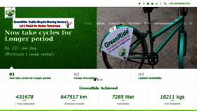 What Greenride.in website looked like in 2020 (3 years ago)
