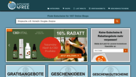 What Gutscheine4free.de website looked like in 2020 (3 years ago)
