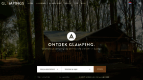 What Glampings.be website looked like in 2020 (3 years ago)