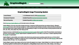 What Graphicsmagick.org website looked like in 2020 (3 years ago)