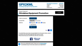 What Gpx2kml.com website looked like in 2020 (3 years ago)