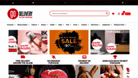 What Godelivery.mu website looked like in 2020 (5 years ago)