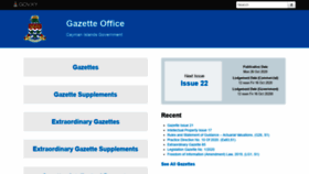 What Gazettes.gov.ky website looked like in 2020 (3 years ago)