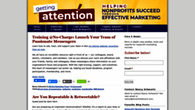 What Gettingattention.org website looked like in 2020 (3 years ago)