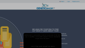 What Geneticoncept.com website looked like in 2020 (3 years ago)