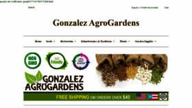 What Gonzalezagrogardens.com website looked like in 2020 (3 years ago)