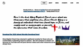 What Glorychurch.us website looked like in 2020 (3 years ago)