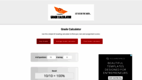 What Gradecalculator.com website looked like in 2020 (3 years ago)