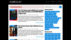 What Gameslay.net website looked like in 2020 (3 years ago)