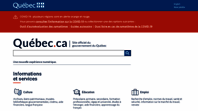 What Gouv.qc.ca website looked like in 2020 (3 years ago)
