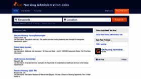 What Getnursingadministrationjobs.com website looked like in 2020 (3 years ago)