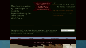 What Guntersvillegetaway.com website looked like in 2020 (3 years ago)