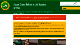 What Goosegreenprimaryschool.org website looked like in 2020 (3 years ago)