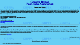 What Gbppa.org website looked like in 2020 (3 years ago)