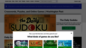What Games.washingtonpost.com website looked like in 2020 (3 years ago)
