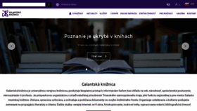 What Galantskakniznica.sk website looked like in 2020 (3 years ago)
