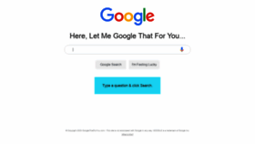 What Googlethatforyou.com website looked like in 2020 (3 years ago)