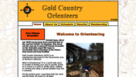 What Goldcountryorienteers.org website looked like in 2020 (3 years ago)