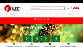 What Godelivery.mu website looked like in 2020 (5 years ago)