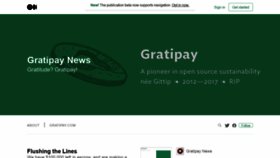What Gratipay.news website looked like in 2020 (3 years ago)