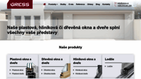 What Gress.cz website looked like in 2021 (3 years ago)