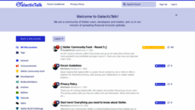 What Galactictalk.org website looked like in 2021 (3 years ago)