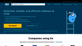 What Go.dev website looked like in 2021 (3 years ago)