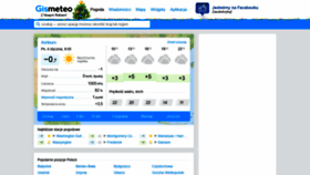 What Gismeteo.pl website looked like in 2021 (3 years ago)
