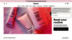 What Glossier.com website looked like in 2021 (3 years ago)