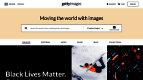 What Gettyimages.com website looked like in 2021 (3 years ago)