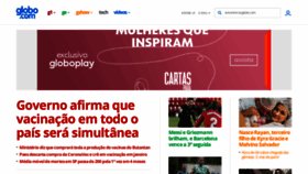 What Globo.com website looked like in 2021 (3 years ago)