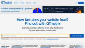 What Gtmetrix.com website looked like in 2021 (3 years ago)