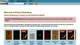 What Gutenberg.org website looked like in 2021 (3 years ago)
