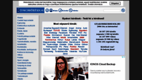 What Gyakorikerdesek.hu website looked like in 2021 (3 years ago)