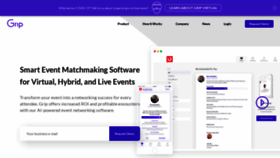 What Grip.events website looked like in 2021 (3 years ago)