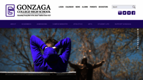 What Gonzaga.org website looked like in 2021 (3 years ago)