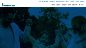 What Getinsured.com website looked like in 2021 (3 years ago)