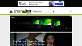 What Greenbot.com website looked like in 2021 (3 years ago)