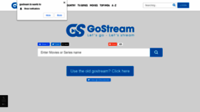 What Gostream.to website looked like in 2021 (3 years ago)