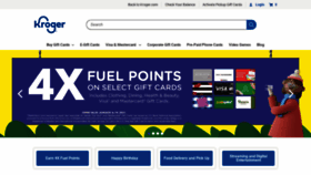 What Giftcards.kroger.com website looked like in 2021 (3 years ago)