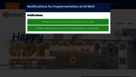 What Gcwuf.edu.pk website looked like in 2021 (3 years ago)