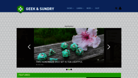 What Geekandsundry.com website looked like in 2021 (3 years ago)