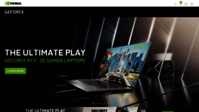 What Geforce.com website looked like in 2021 (3 years ago)