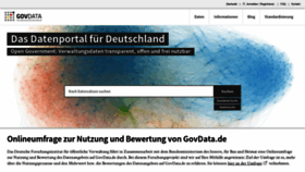 What Govdata.de website looked like in 2021 (3 years ago)