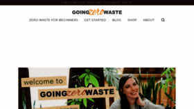 What Goingzerowaste.com website looked like in 2021 (3 years ago)