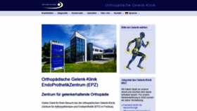 What Gelenk-klinik.de website looked like in 2021 (3 years ago)