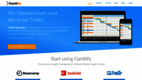 What Gantt-chart.com website looked like in 2021 (3 years ago)